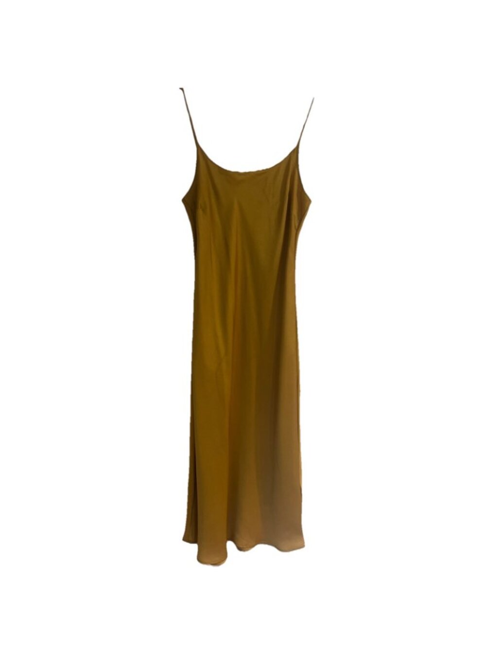 Levi's Dalia Slip Dress Gold Womens Sz L Silky Slip Dress Coquette - Picture 3 of 13
